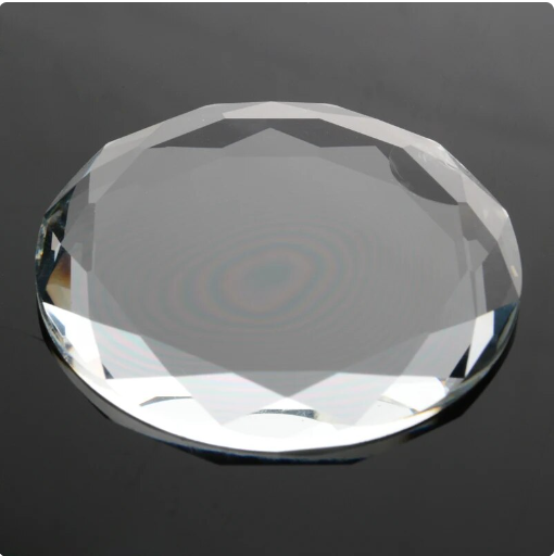 Plaque pour Colle Ronde en Cristal Claire