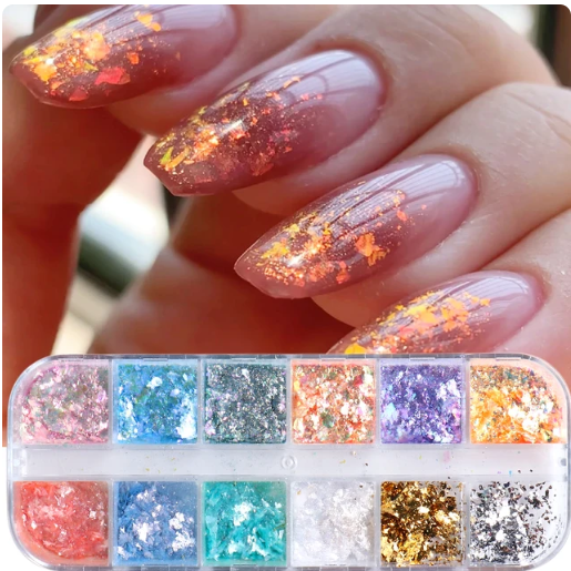 Décos Coffret de 12 Couleurs de Foil Métallique Pastel