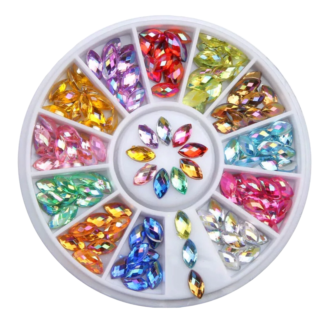 Décos Roue de Cristaux en Forme de Losanges Multicolores