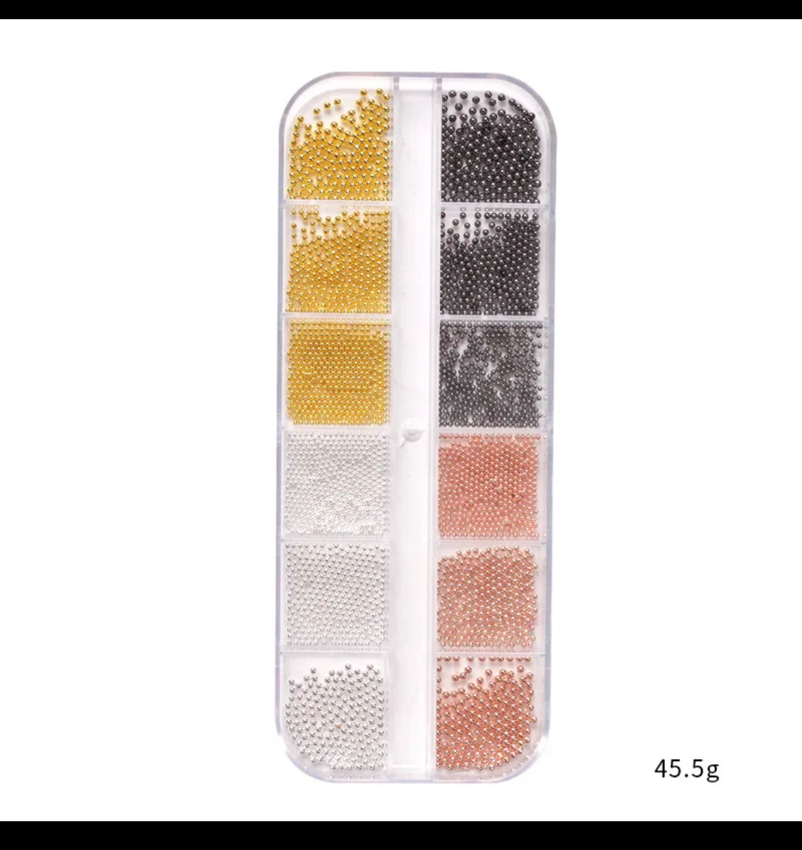 Caviars Coffret de 12 de 4 couleurs (argent, or rose, noir, or)