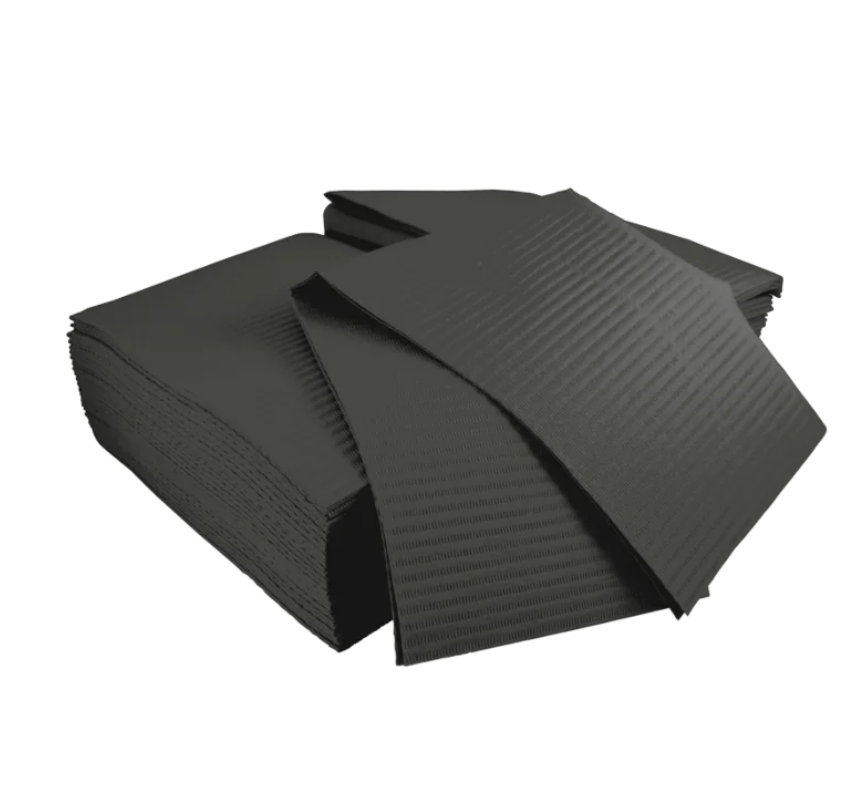 Bavette Plastifiée Noire 125 (Gibson)/ Napkins