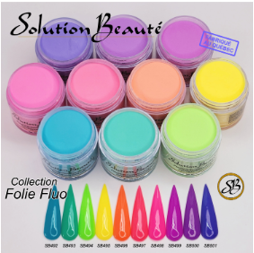 Collection de Poudre Folie Fluo 10 x 1oz de Solution Beauté