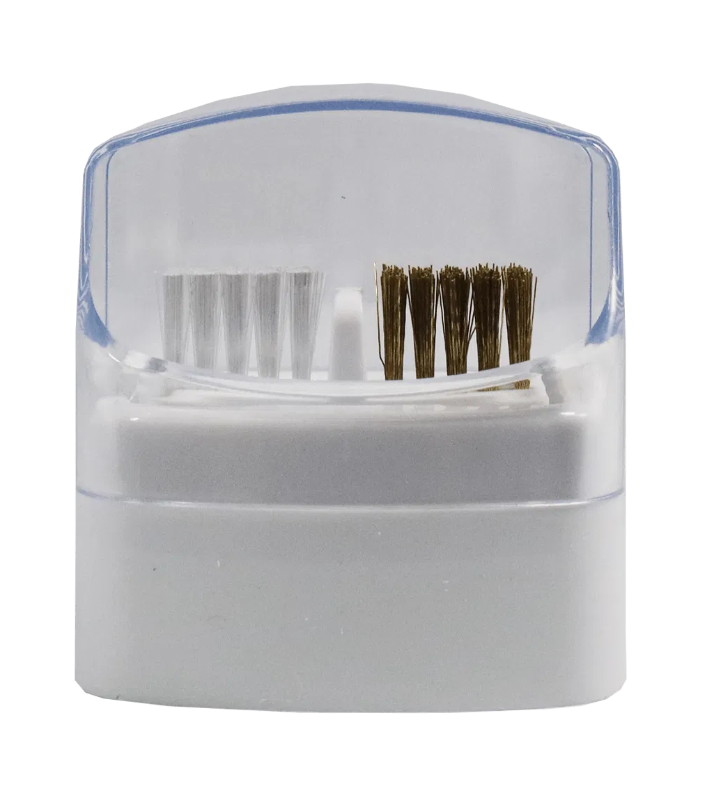 Boitier pour Embouts de Limes avec Brosse Nettoyante Blanc