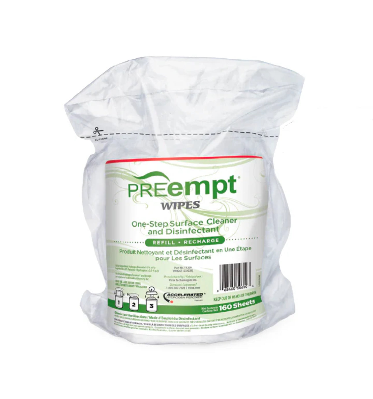 PreEmpt RTU Wipes Refills in Bags (160)