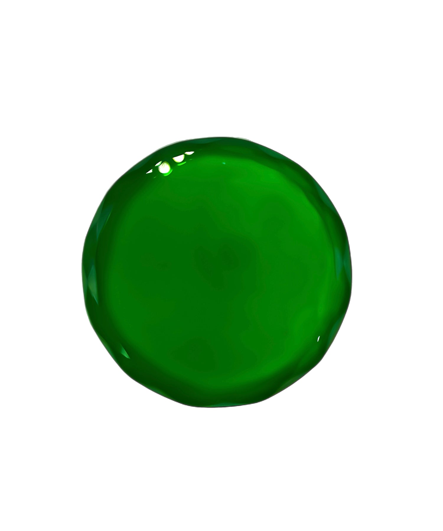 Plaque pour Colle Ronde en Cristal Verte