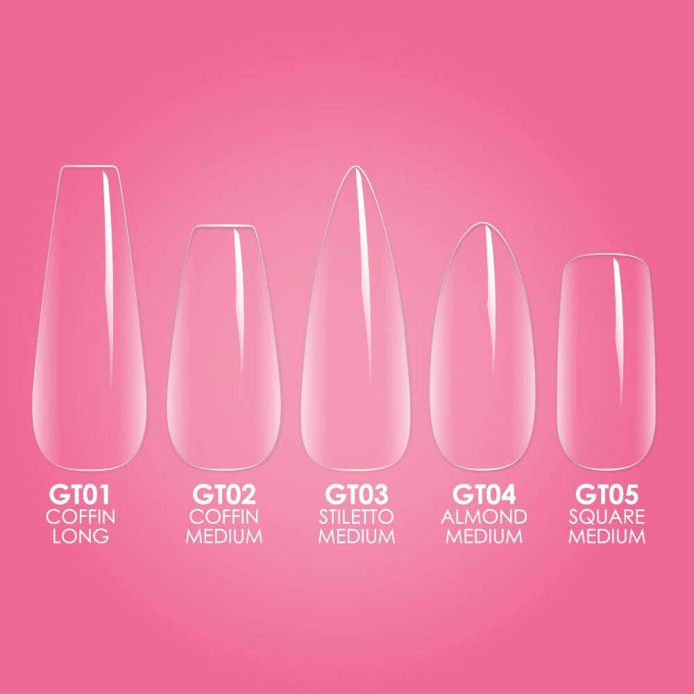 Kiara Sky Prothèse Gelly Tip Pleine Médium Amande Boite (500)