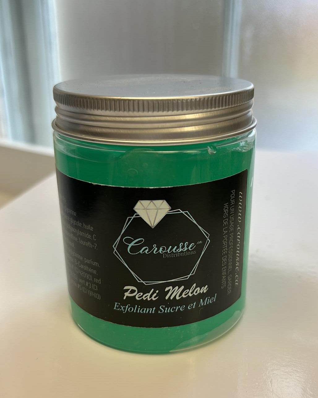 Carousse Exfoliant Sucre Scrub Pedi Melon 8oz