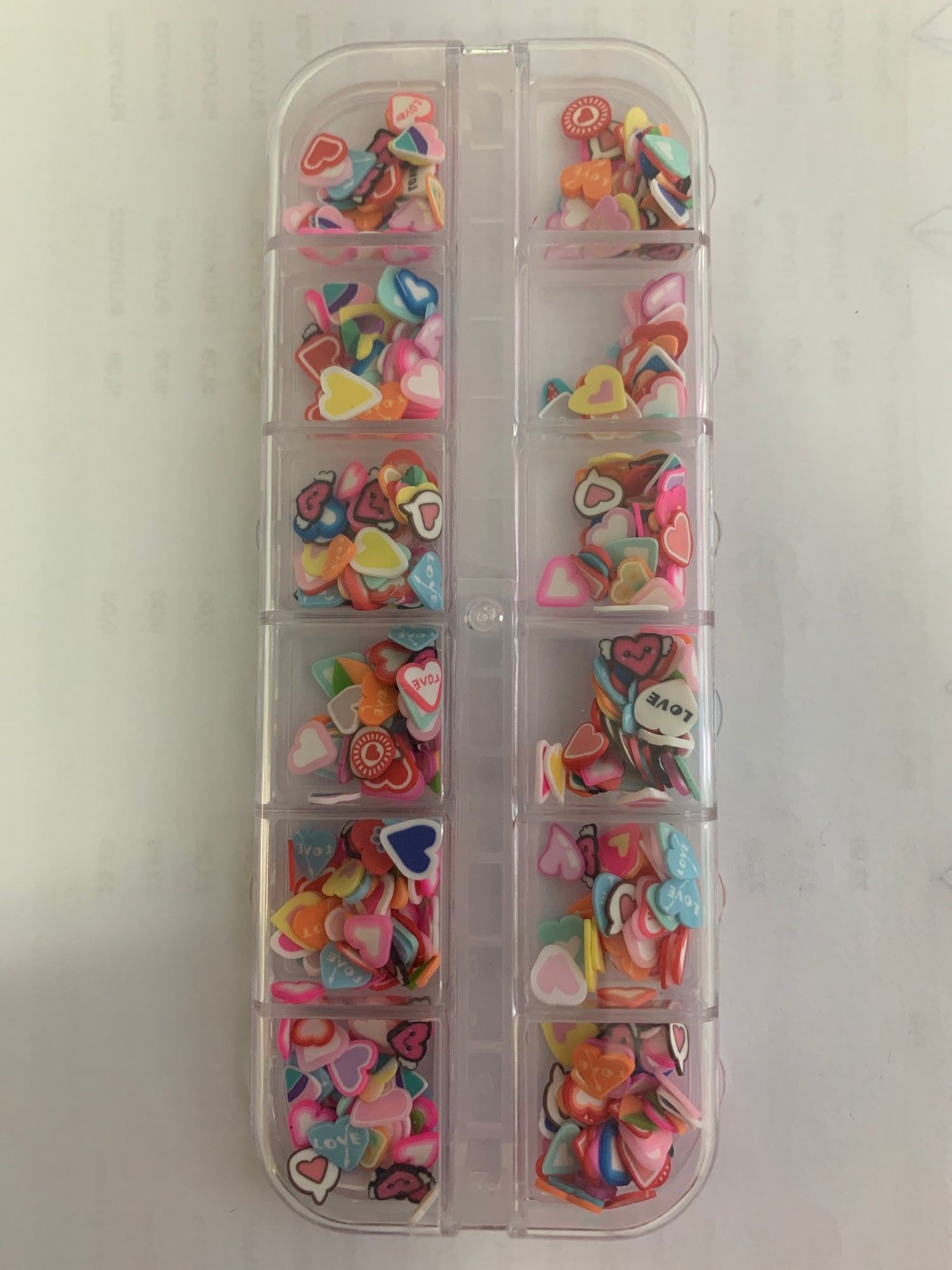 Décos Coffret de 12 Coeurs Fimos