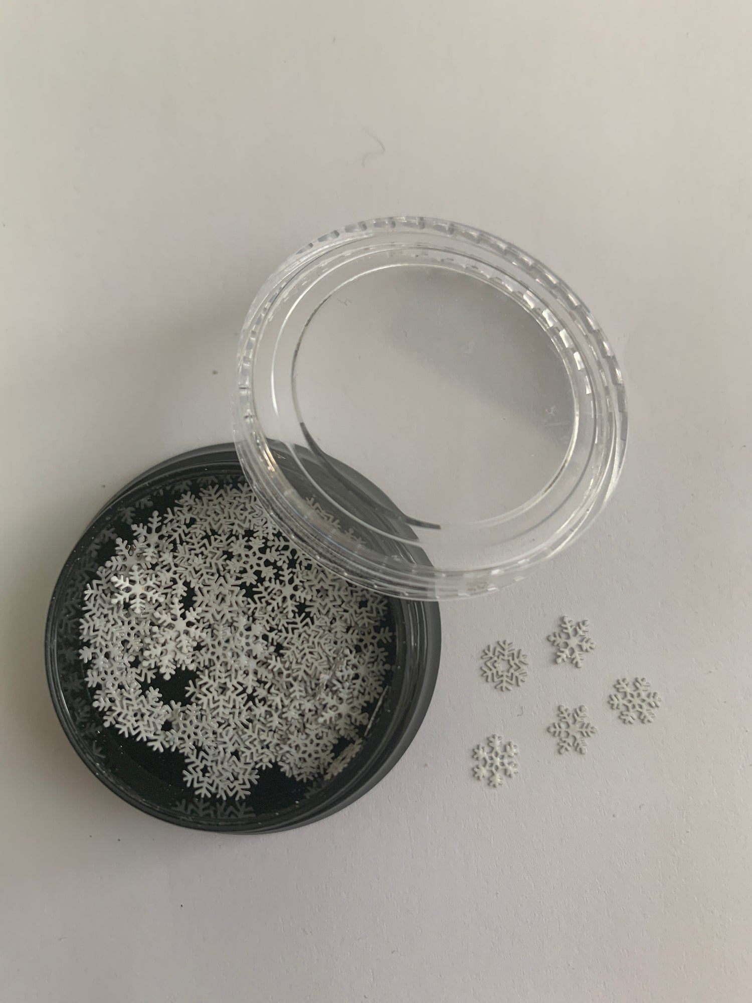 Décos Pot Flocons de Neige Blanc