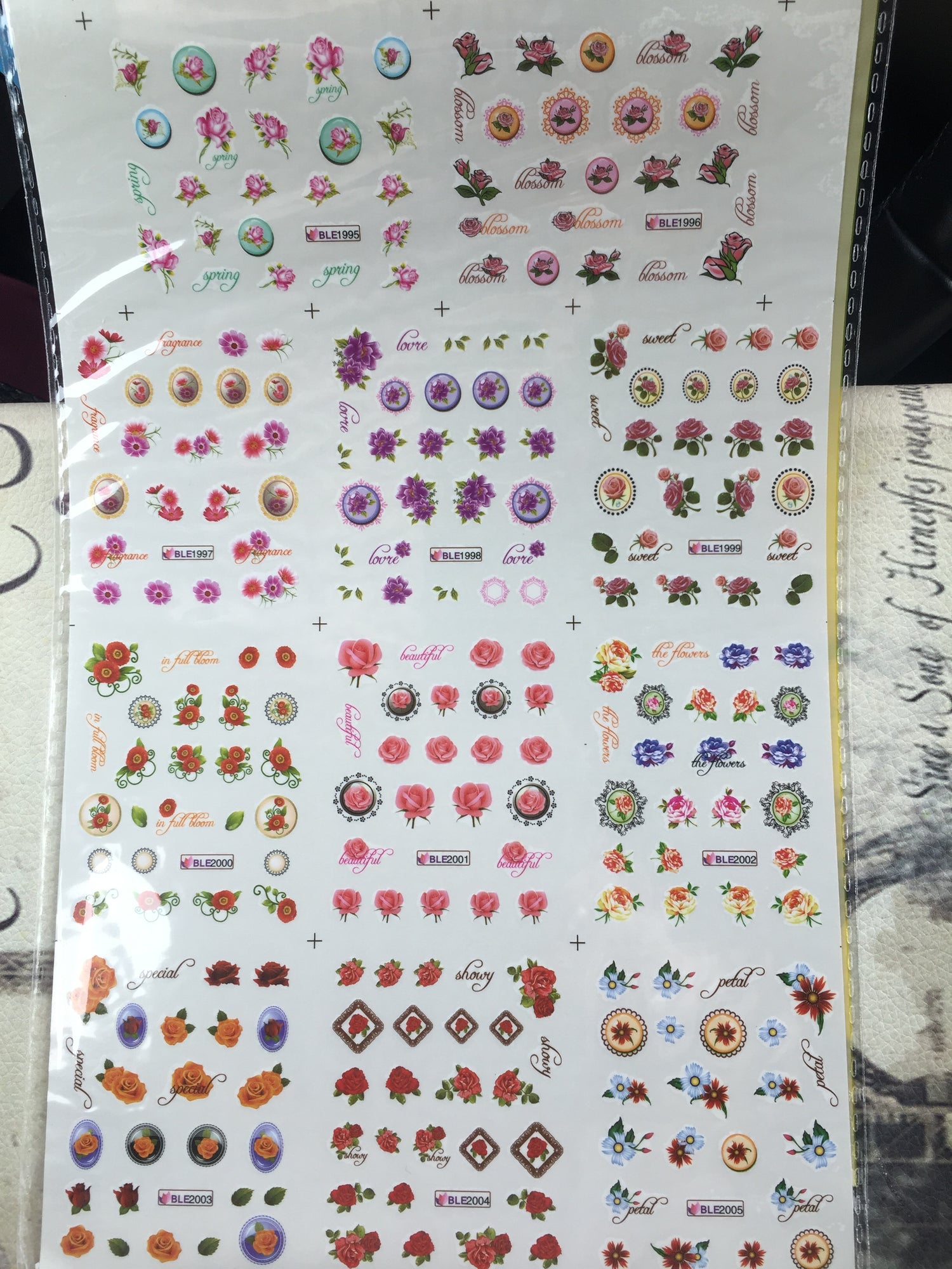 Water Decals Large de Fleurs (11)