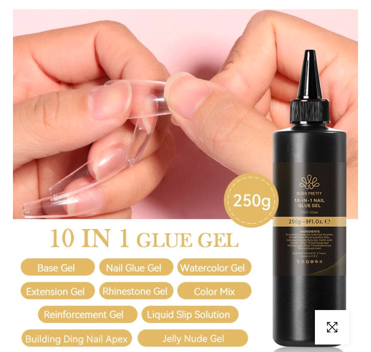 Born Pretty Gel Colle 10 en 1 Refill 250ml