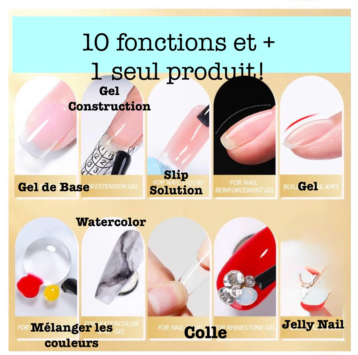 Born Pretty Gel Colle 10 en 1 Refill 250ml