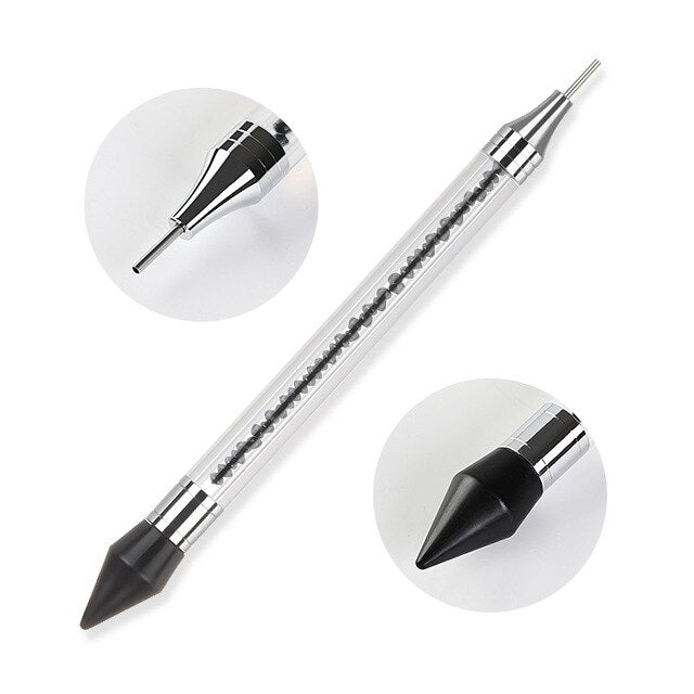 2 Head Pointer Tool Wax and Metal Crystals in Box