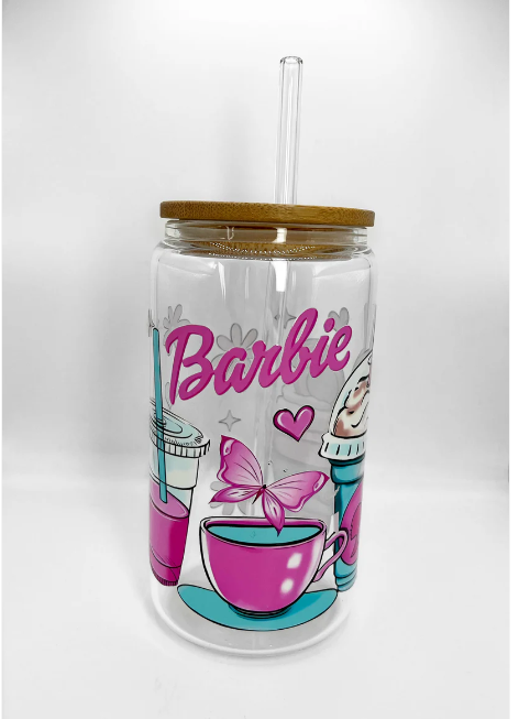 Mariss I'm a Barbie Girl Glass Can