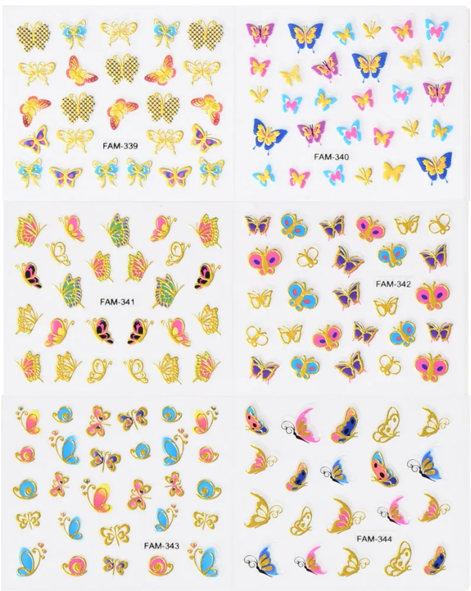 Holo Butterfly 3D Tights. FAM-315 to 344