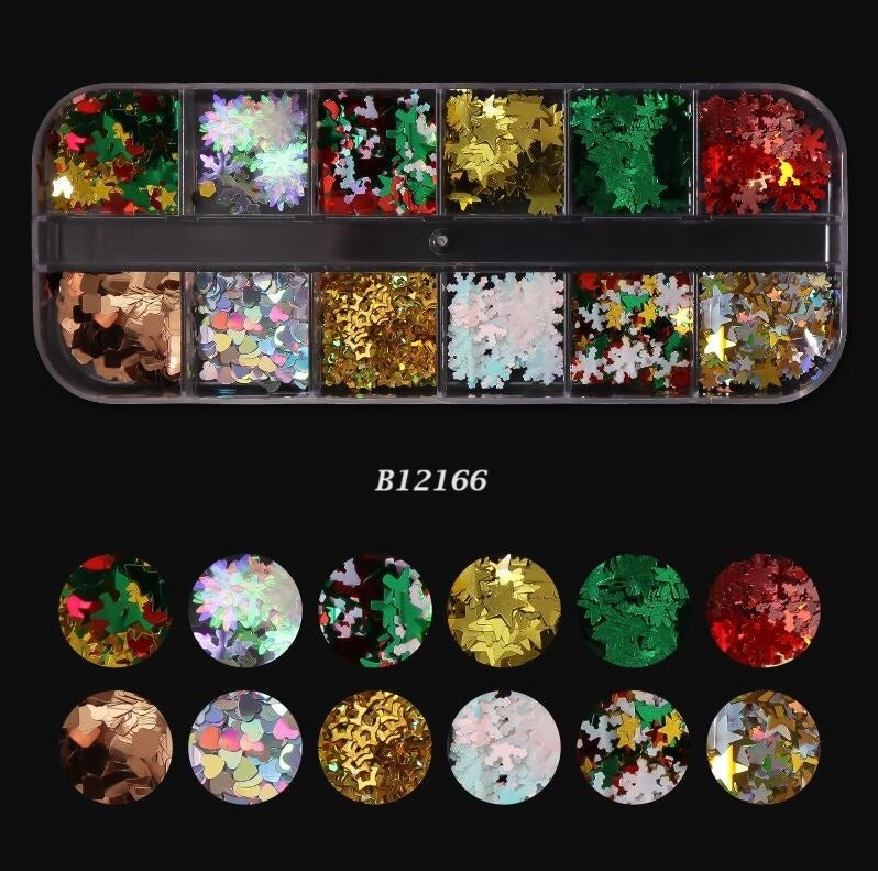 Décos Coffret de 12 Fêtes de Noel (166)