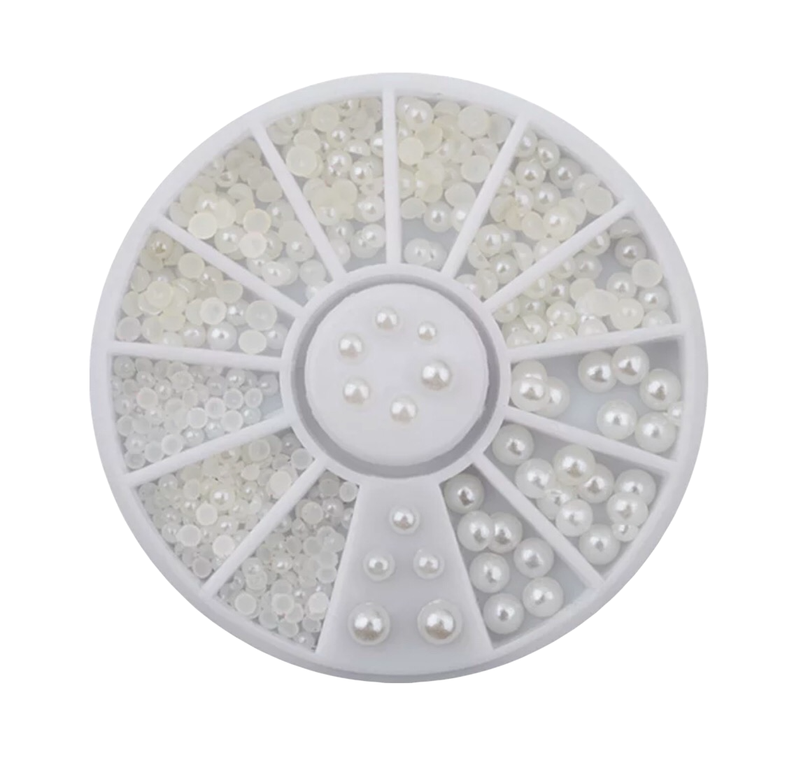 Décos Roue de Demi-Perles Naturelles