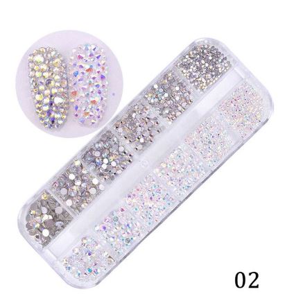 Crystals Box of 12 AB and Clear AB