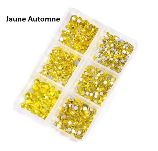 Crystals Box of 6 Sizes Yellow