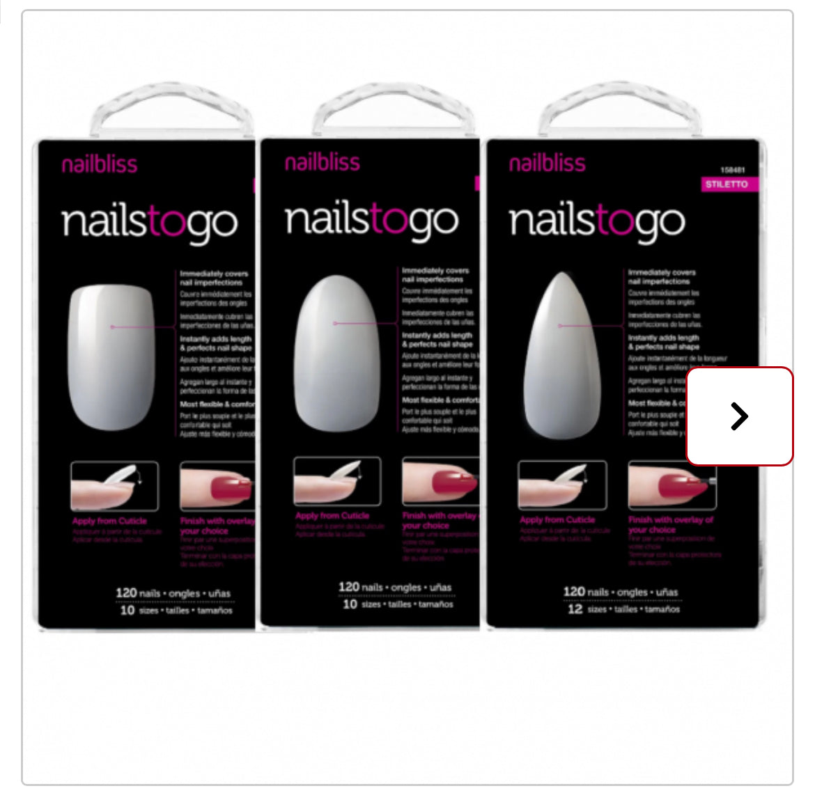 Dashing Diva Square Prosthesis Virtual Nails To Go Box (120)