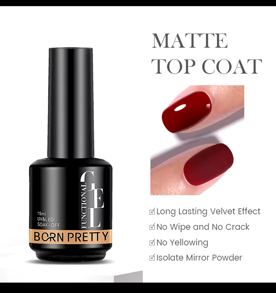 Born Pretty Matte Top Coat 15ml