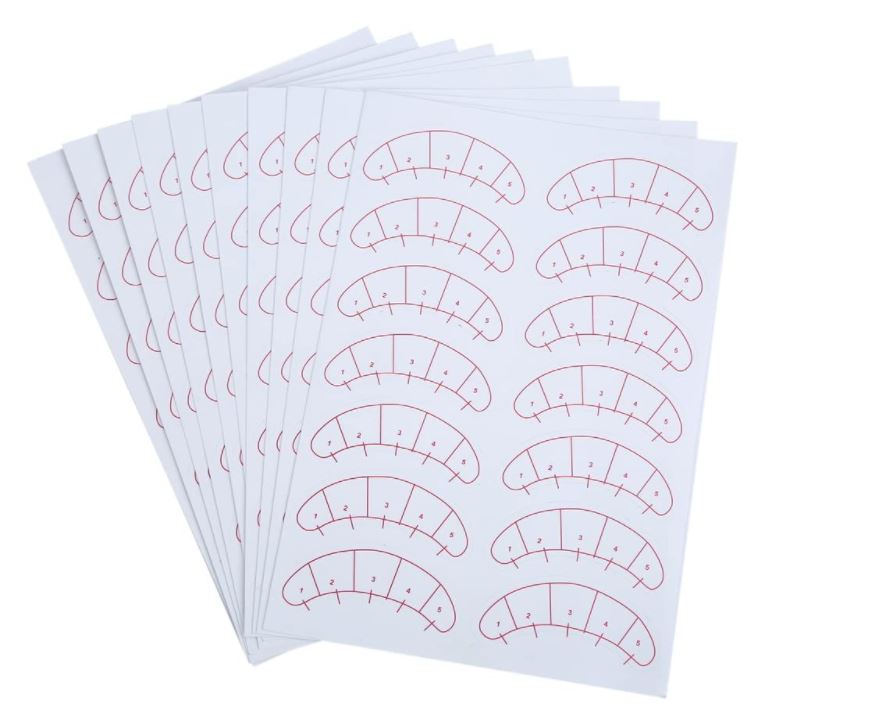 Guides pour Mapping Cils (10 Feuilles)