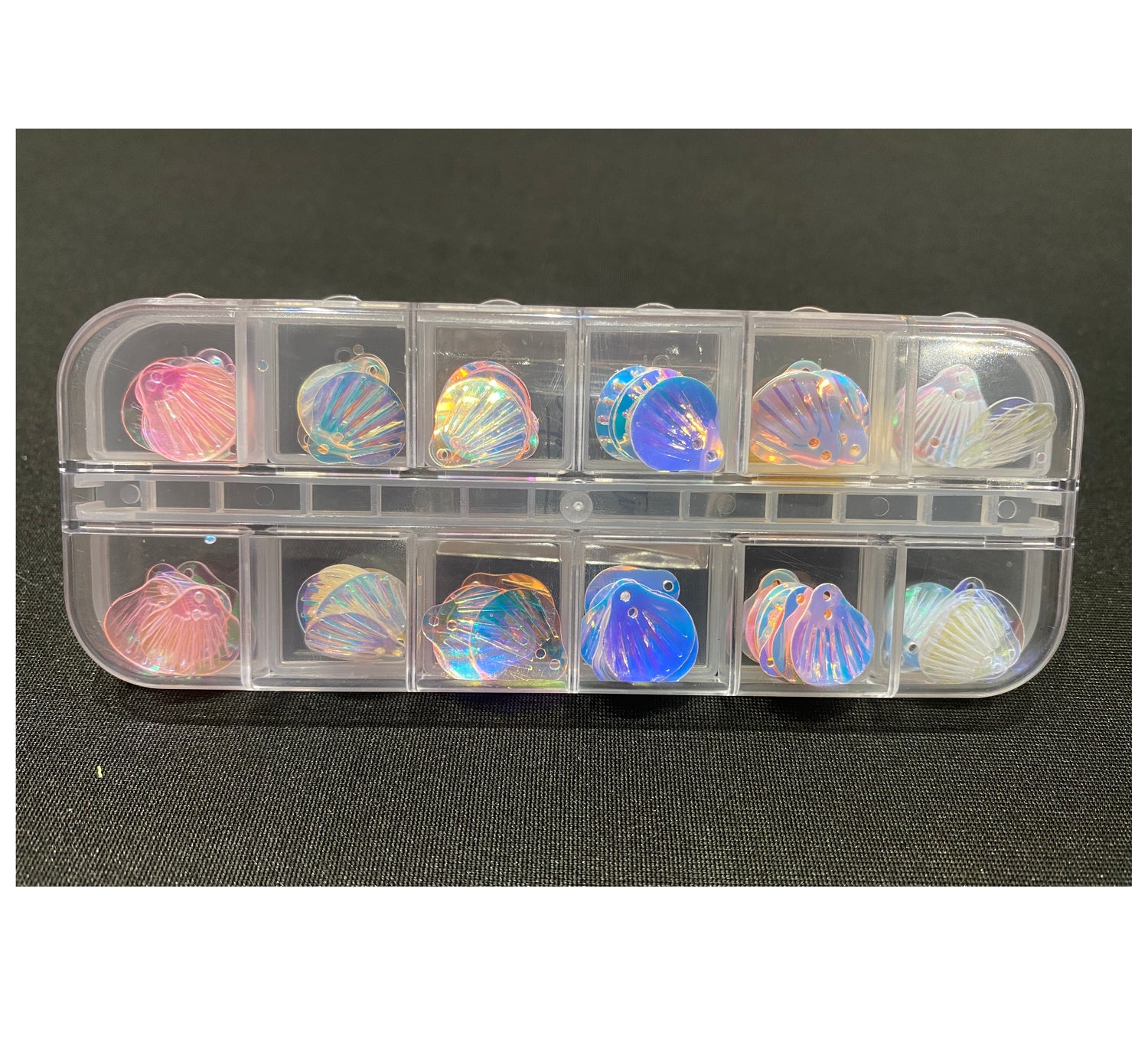 Décos Coffret de 12 Coquillages Holographiques