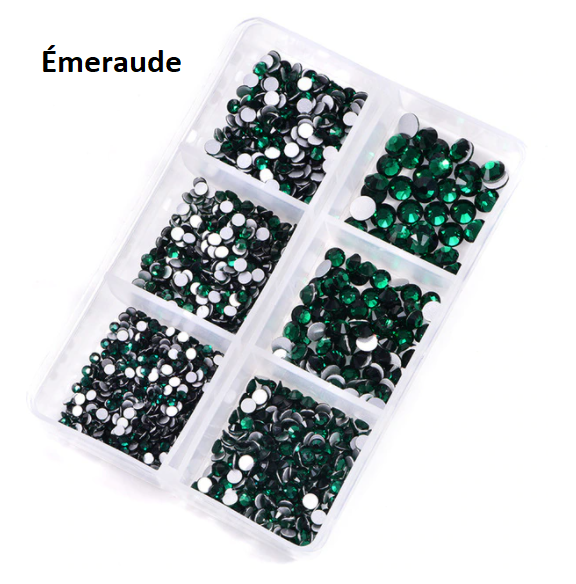 Crystals Box of 6 Emerald Sizes
