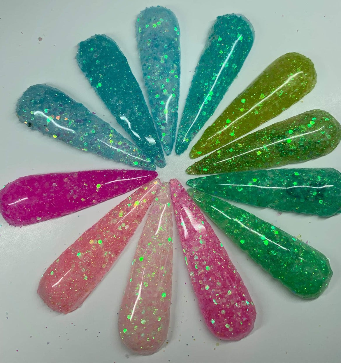 Glitter Powders Set of 4 Mermaid Pink 0.25oz
