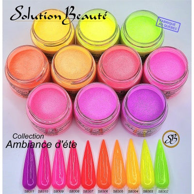 Collection Poudre Ambiance d’Été de Solution Beauté (10 x 1oz)