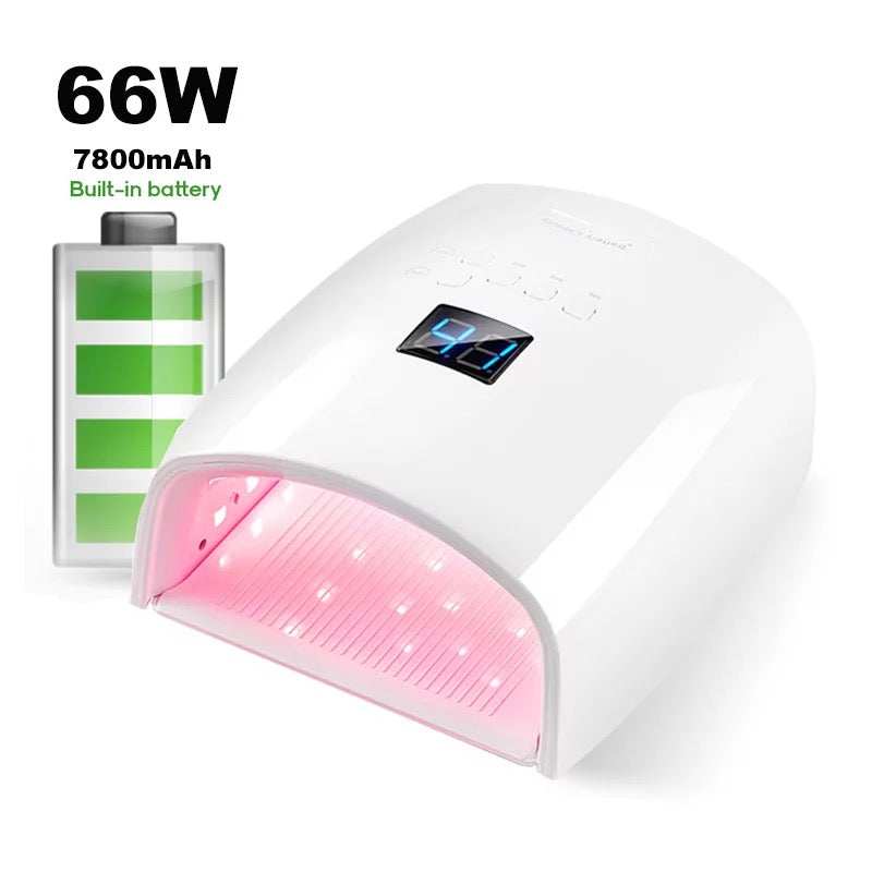 Lampe UV / Led Sans Fils 66w Rechargeable Blanche