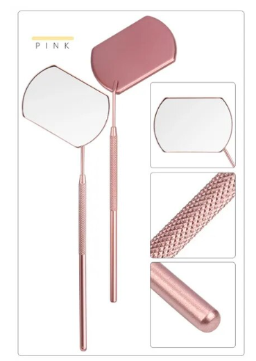 Miroir Cils Rectangle Rose Gold