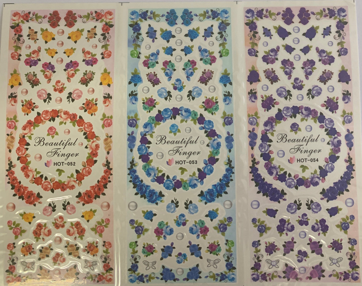 Water Decals  Fleurs 052-054