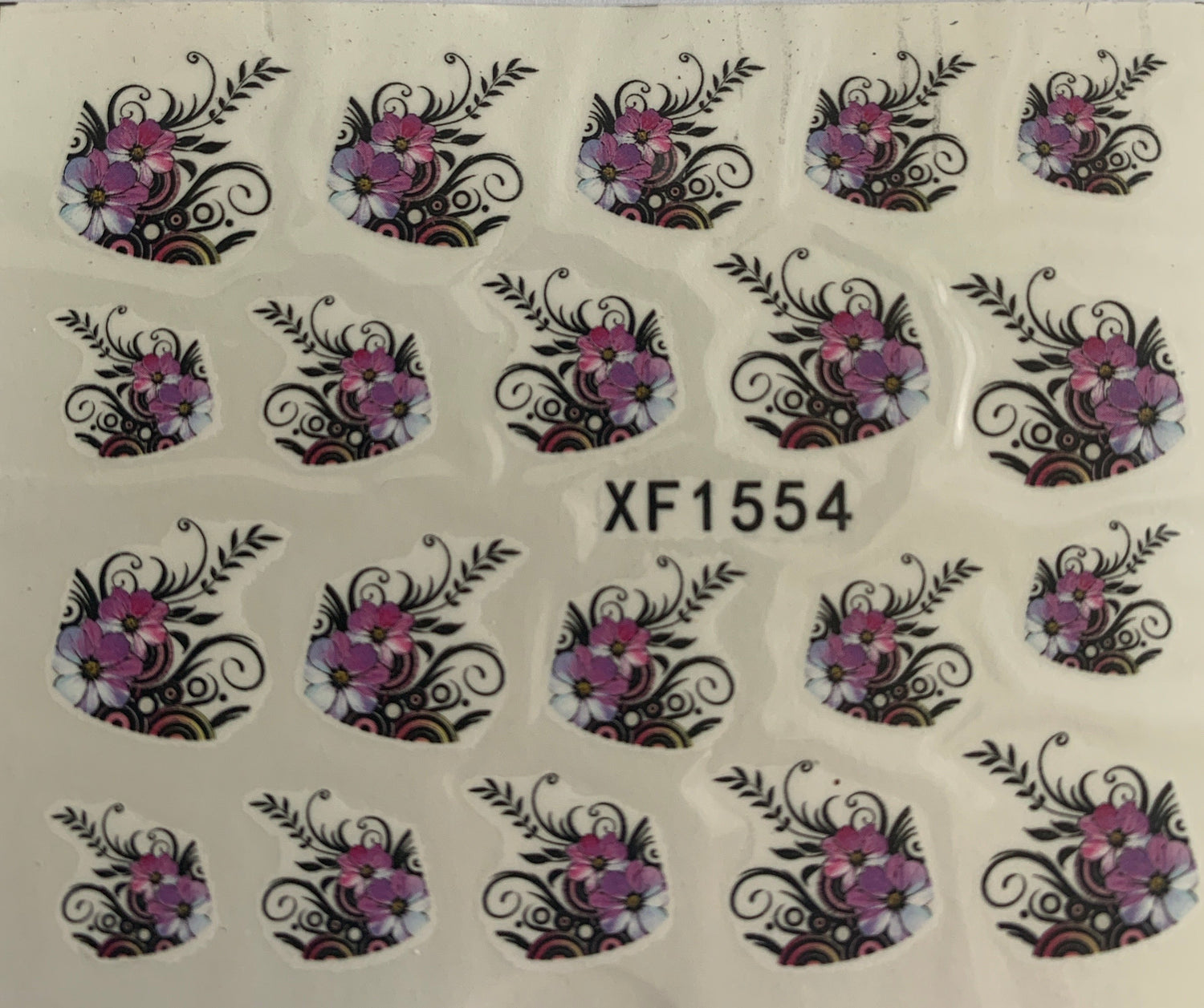 Water Decal  Fleur Mauve