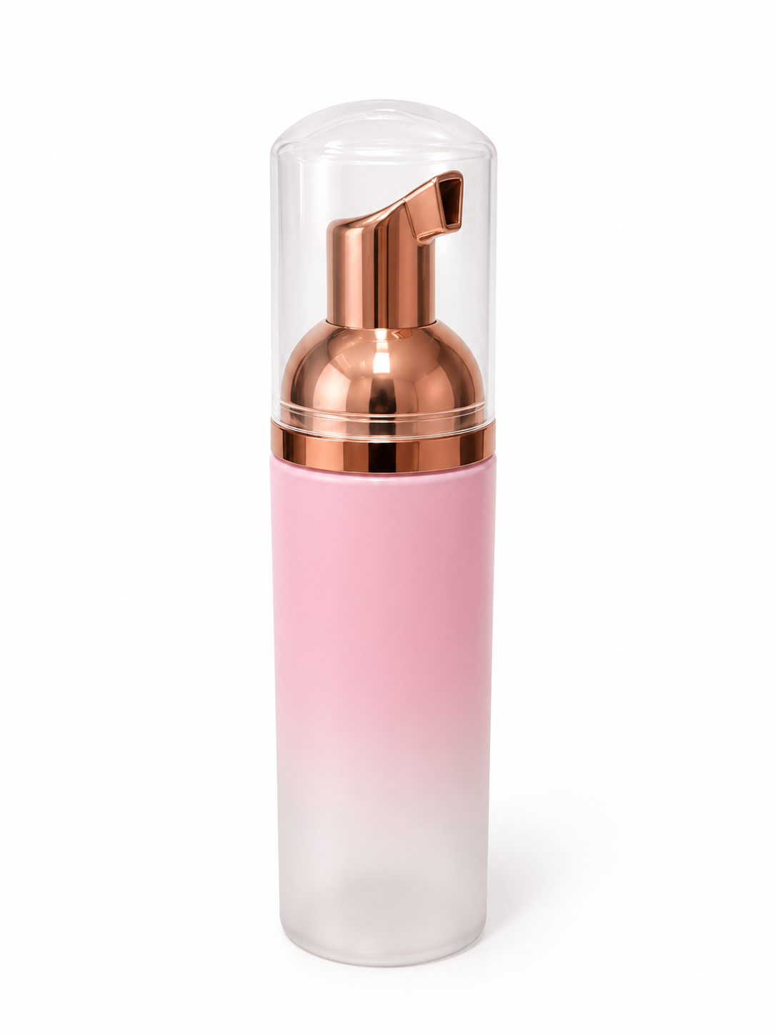 Empty White Shampoo Bottle with Gold Cap 60ml