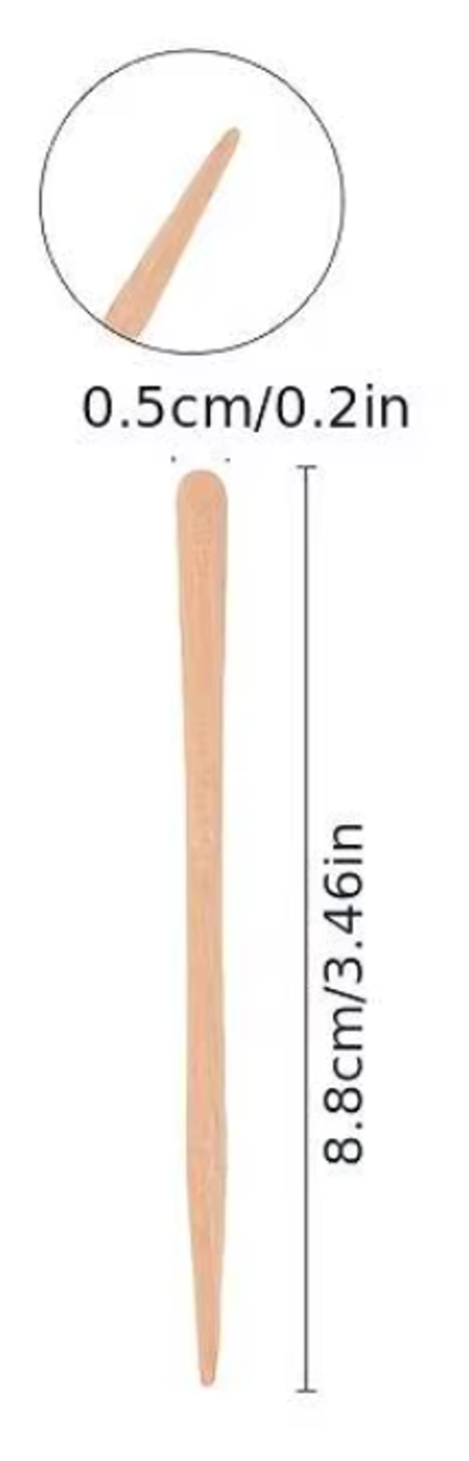 Applicateurs Minces en Bois 8.8cm (200)