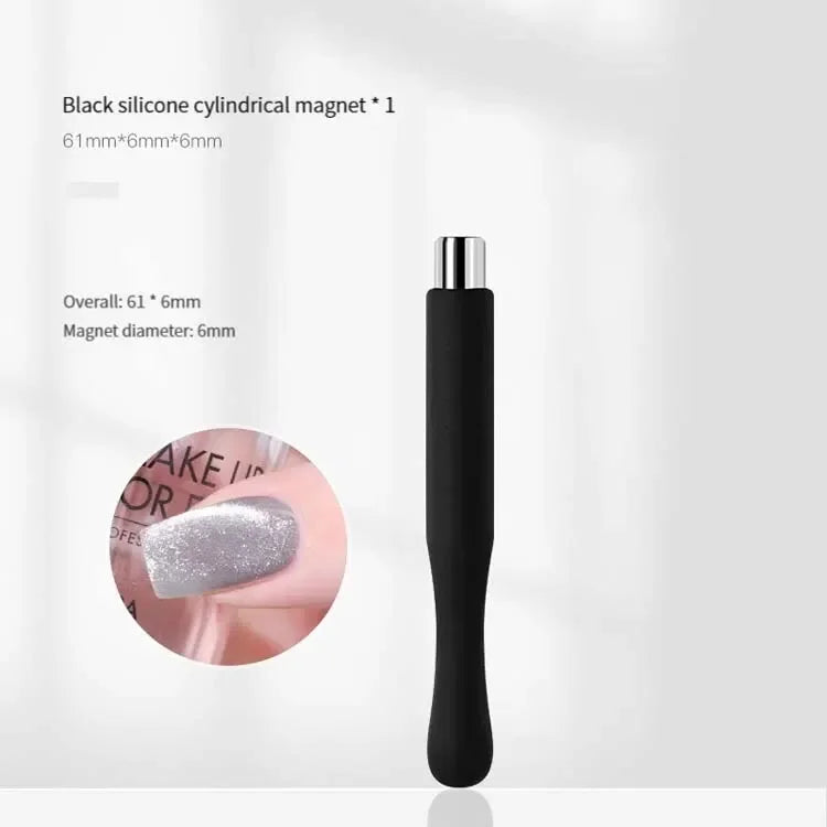Aimant Cat Eye Cylindrique en Silicone Noir