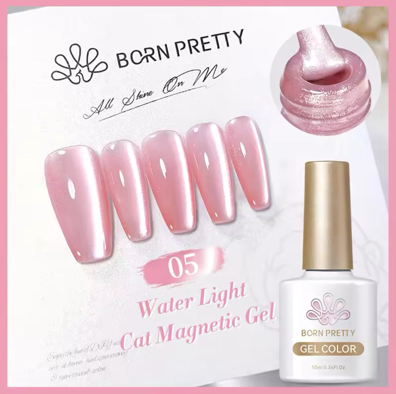 Born Pretty UV Nail Polish Waterlight Cat Eye Magn. 10ml 