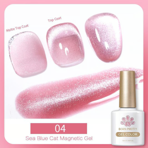 Vernis gel Born Pretty Sea Blue Crystal Cat Eye SB04 10ml