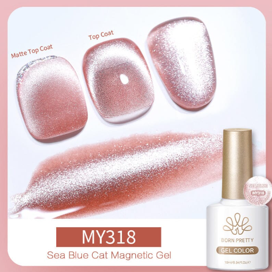 Vernis gel Born Pretty Sea Blue Crystal Cat Eye SB06 MY318 10ml