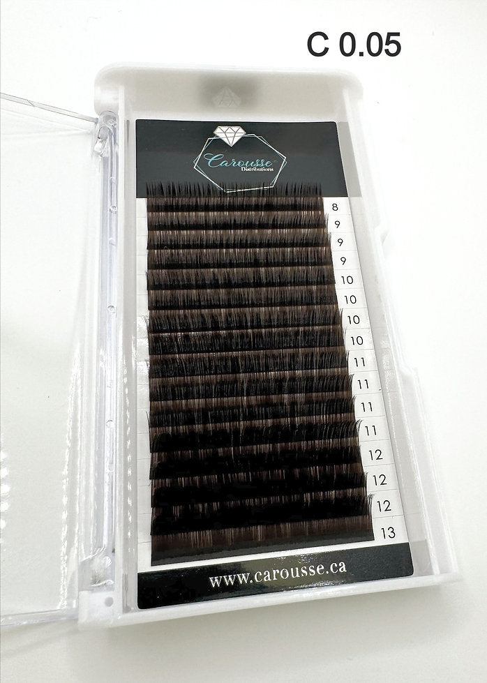 Carousse Eyelashes 0.05 Intense Brown