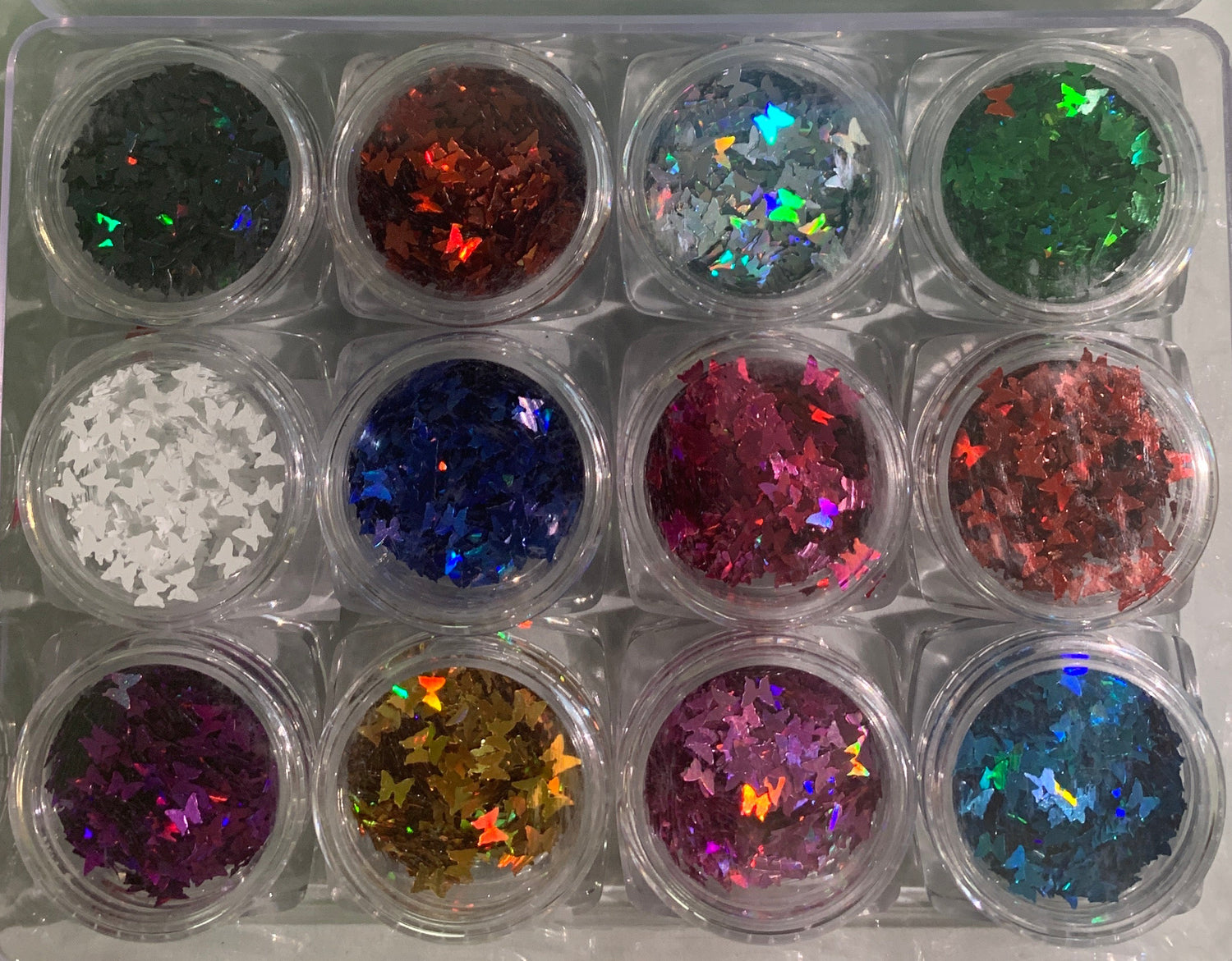 Boîte de 12 Papillons Métalliques Large