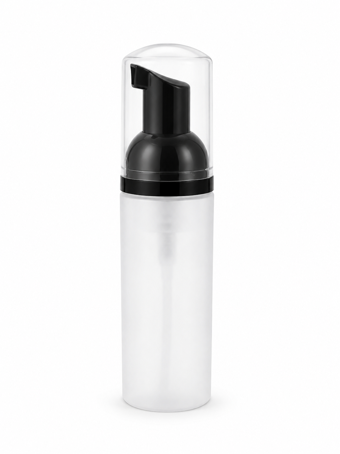 Empty Frosted Shampoo Bottle Rose Gold Cap 60ml