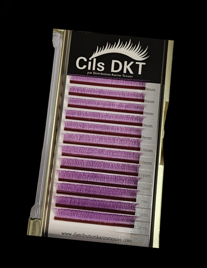 DKT Eyelashes W 4 Tip 0.07 Violet Mix 8-12mm