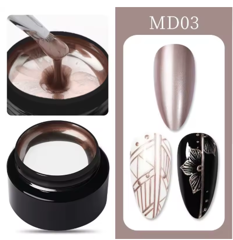 Born Pretty Gel Paint Silver Rose 5g