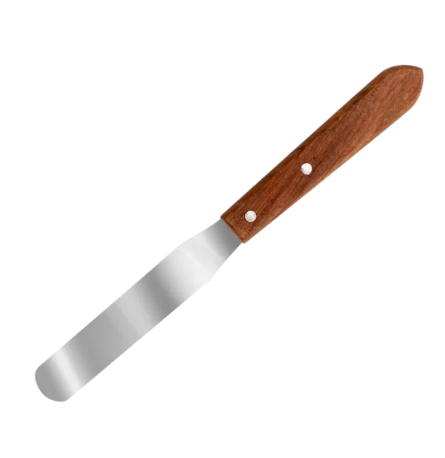Spatule Métal Manche en Bois pour Cire Épilatoire (2cm x 21.8cm)