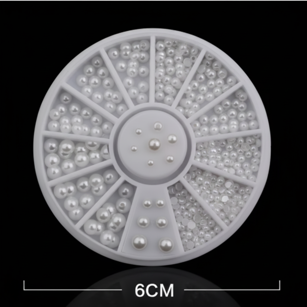 Décos Roue de Demi-Perles Naturelles