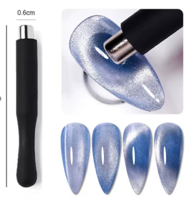 Aimant Cat Eye Cylindrique en Silicone Noir