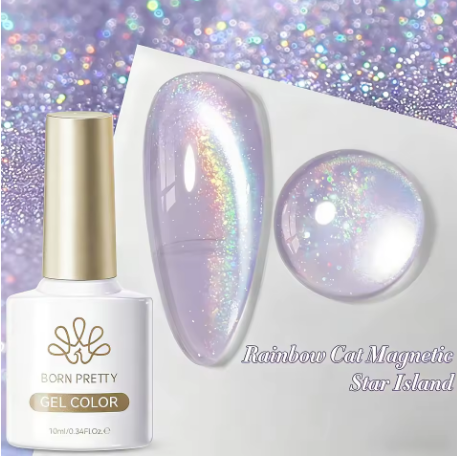 Born Pretty Vernis UV Rainbow Cat Eye Magnétique 10ml 