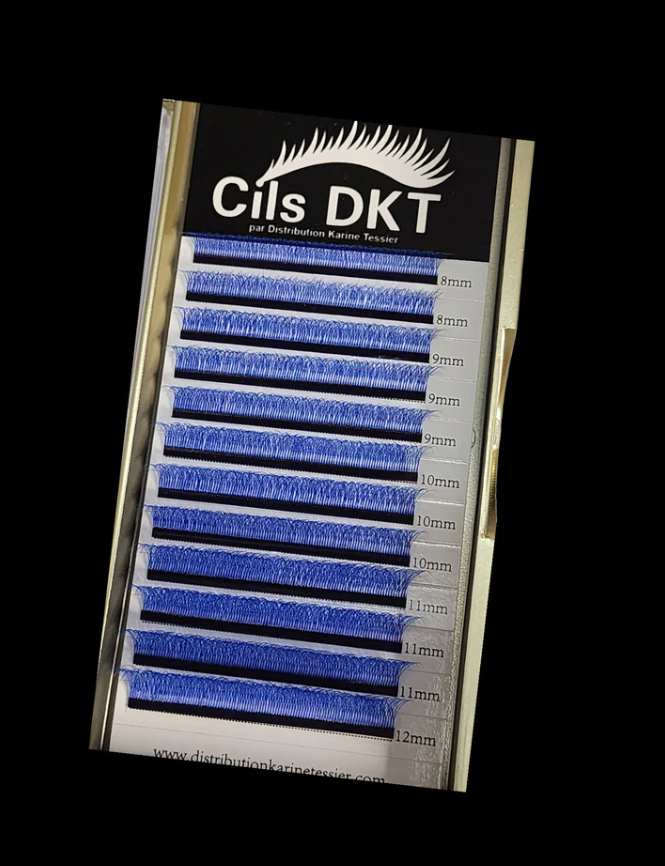 DKT Eyelashes W 4 Tip 0.07 Blue Mix 8-12mm